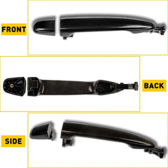 Exterior Door Handle For 2007-2011 Toyota Camry Rear Left or Right Outer Black A 6B93BC-57