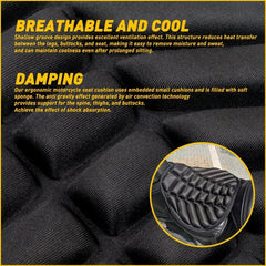 Motorcycle Gel Seat Cushion Comfort Shock Pad Cover 3D Breathable Pain Relief EA 6B93BC-57
