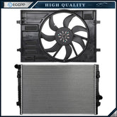 Electric Engine Radiator Cooling Fan Kit For 2015 2016-2019 Volkswagen Golf 6B93BC-57