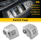 2PCS Window Switch Repiar BUTTONS Caps For Mercedes C300 C63 C350 GLC300 C-Class 6B93BC-57