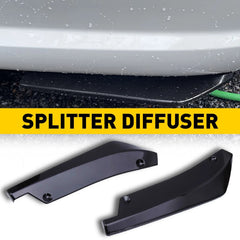 For Subaru WRX STI Spats Rear Splitter Bumper Lip Diffuser Canards Spoiler Black 6B93BC-57