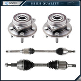 2X CV Axle + 2X Wheel Hub Bearing Front AWD For 2011-2020 Jeep Grand Cherokee