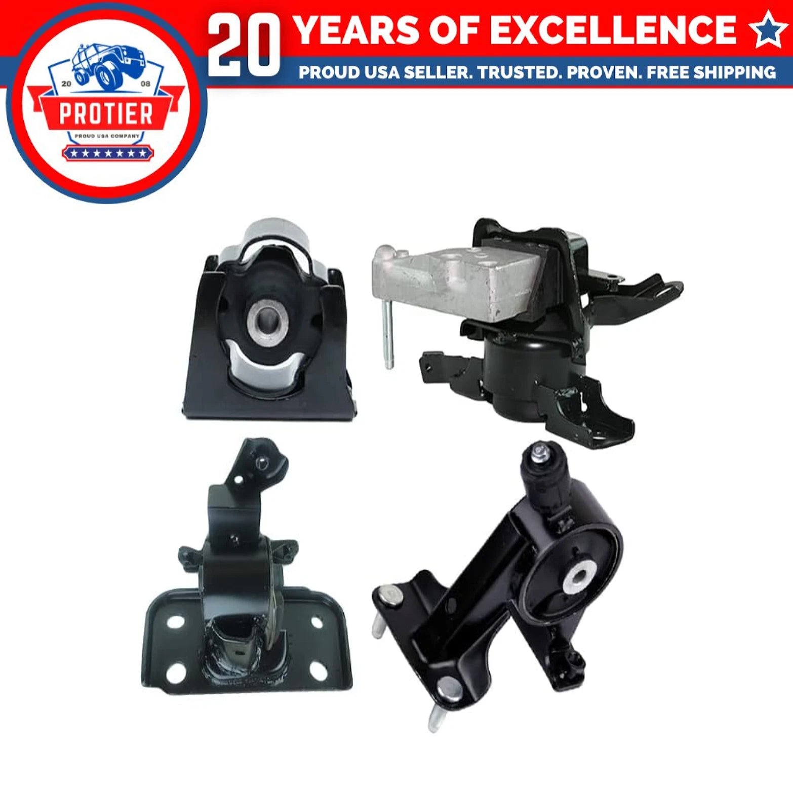 Engine Motor & Trans Mount Set 4pc for Scion tC 2.5L w/AUTO 11-16 A72029, 6B93BC-57