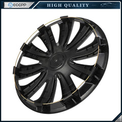 ECCPP 4 Pcs Wheel Covers Kit Black For R17 Tire Snap On Wheel Hub Caps 17 inch ECCPP