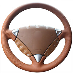 Hand-Stitched Leather Steering Wheel Wrap Cover for Porsche Cayenne 2007-2010