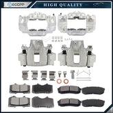 Front Rear Brake Calipers Brake Pads Set 12Pcs For 2003-2009 Toyota 4Runner KOEEP