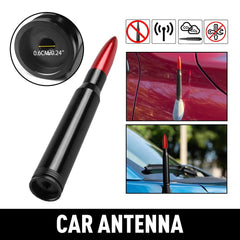 50 Cal Red Bullet Antenna Heavy Gauge CNC Machined Billet Short For Ford F150 EA 6B93BC-57