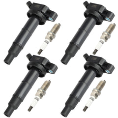 4x Ignition Coils & Spark Plugs for Toyota Camry Highlander Scion tC L4 2.0/2.4L 6B93BC-57