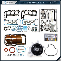 Fits 2005-2009 Dodge Ram 1500 3.7L Full Gasket Set Timing Chain Kit Water Pump 6B93BC-57