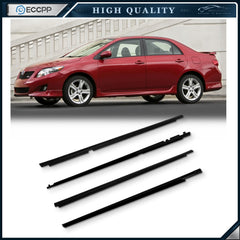 For 2009 2010-2012 Toyota for Corolla Door Window Seal Belt Molding Front & Rear KOEEP