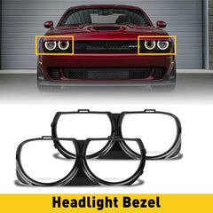 Front Headlight Lamp Bezel Trim Left & Right for 2015-20 Dodge Challenger US EOA 6B93BC-57