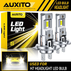 AUXITO H7 LED Headlight Bulbs High Low 6500K Bright White CANBUS ERROR FREE M6SA AUXITO