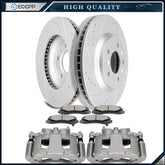 Front Brake Calipers & Rotors & Pads Set 8Pcs For 2006-2011 Buick Lucerne 6b93bc-57