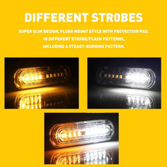 Car 10-LED Strobe Emergency Surface Lamps Mount Flashing Lights For Truck Pickup 6B93BC-57