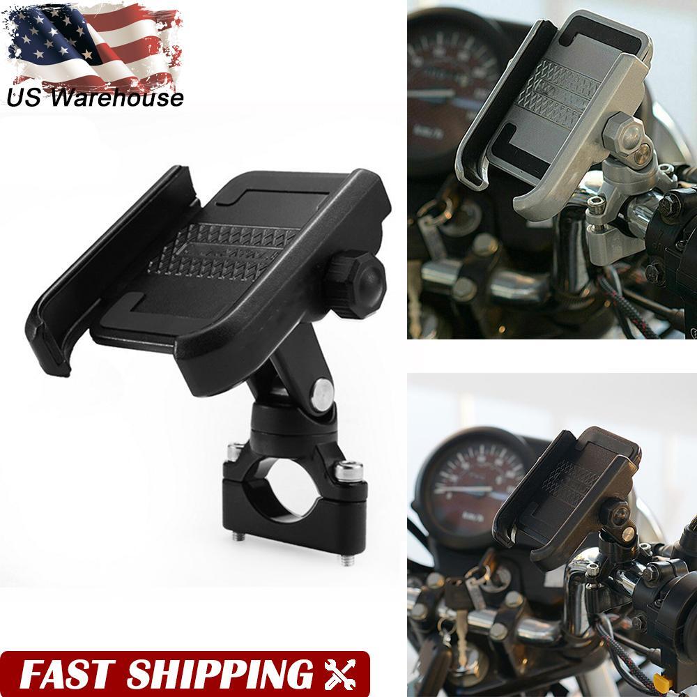 Aluminum Motorcycle Bike ATV Cell Phone GPS Handlebar Mirror Mount Holder 6B93BC-57