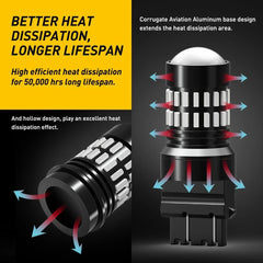 2x 3157R Red LED Brake Stop Signal Tail Light Bulbs For Ford F-150 F-250 F-350 A 6B93BC-57