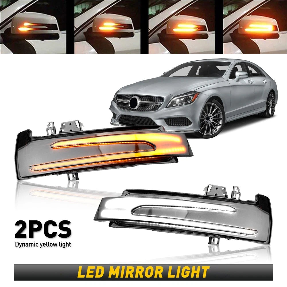 Driver&Passenger Mirror Indicator Turn Signal Light For Mercedes Benz W204 W212 6B93BC-57