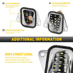 LED License Plate Tag Lights For 2007-2014 Suburban Tahoe Yukon Escalade ESV US 6B93BC-57