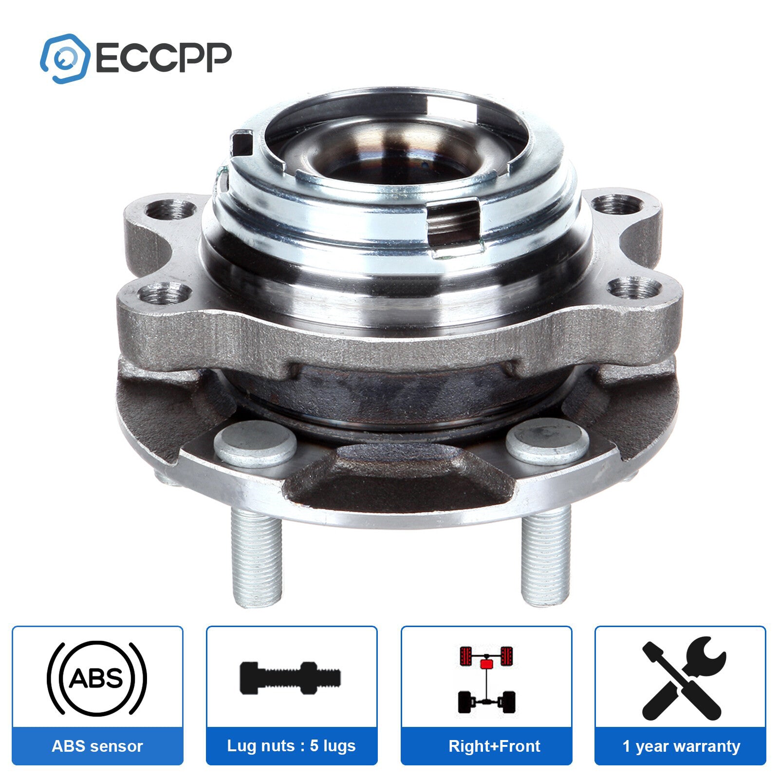 1Pc Wheel Hub Bearing Front Passenger Side For Nissan Murano 2009 2010 2011-2014 6B93BC-57