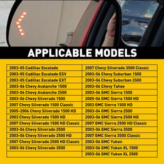 Pair Side Mirror Glass Heated w/ Turn Signal & Left Right for Chevy GMC Cadillac 6B93BC-57