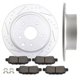 Rear Drilled Disc Rotors & Ceramic Brake Pads for Buick Allure Impala LaCrosse 6B93BC-57