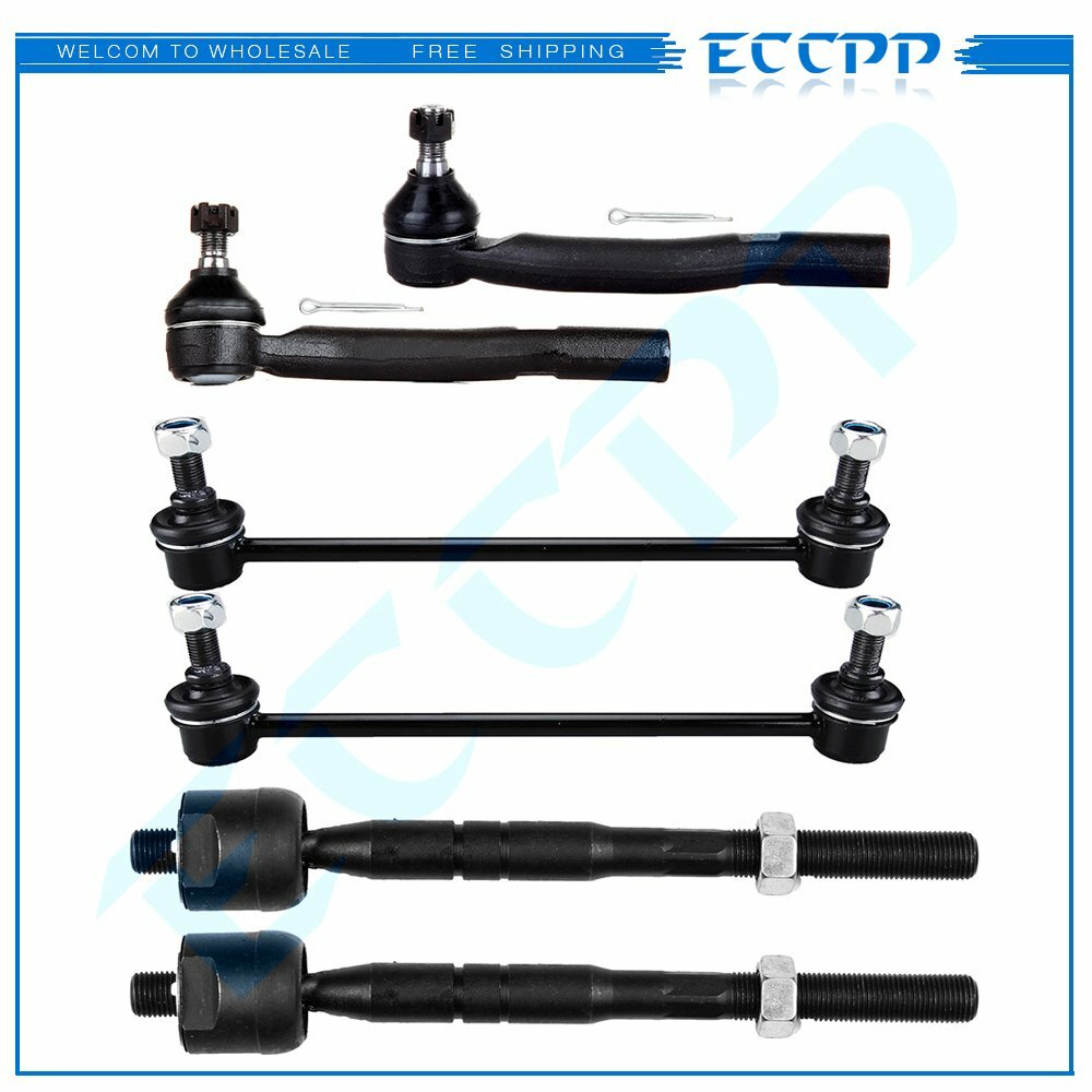 6x For 2007-09 2010 2011 Toyota Camry Front Inner Outer Tie Rods Sway Bar Links 6B93BC-57
