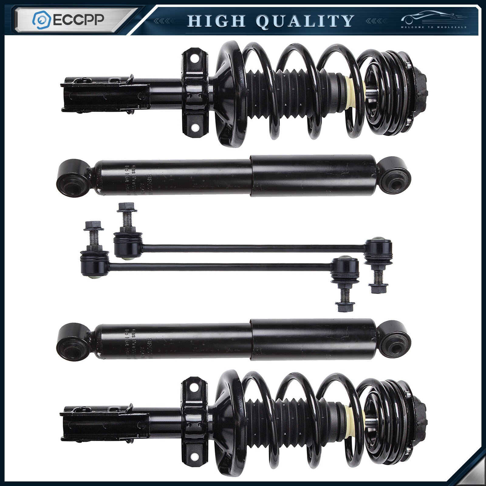 Front Complete Shock and Struts Spring Sway Bar Kit Fits Saturn Ion 2003-2007 6B93BC-57