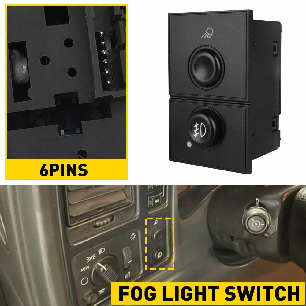 1514-3597 Fog Light Switch For Chevy Silverado Tahoe Avalanche GMC Sierra EOA 6B93BC-57