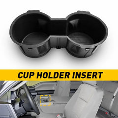 For Ford F-250 F-350 Super Duty F-150 black Rubber ebony Cup Holder Insert EOA 6B93BC-57