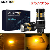 AUXITO Yellow Amber 3157 LED DRL Turn Signal Parking Light Blinker Corner Bulbs AUXITO