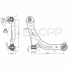 2x For 2001-04 Ford Escape Mazda Tribute Front Lower Control Arm And Ball Joint KOEEP