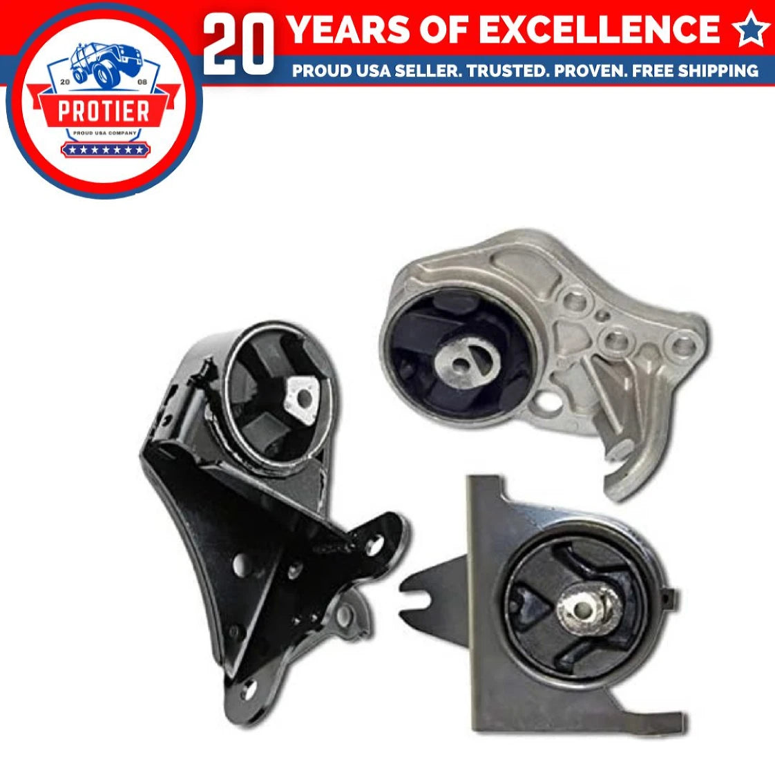 Engine Motor & Trans Mount Set for 1996-2000 Dodge Grand Caravan 3.3/ 3.8L 3PCS 6B93BC-57