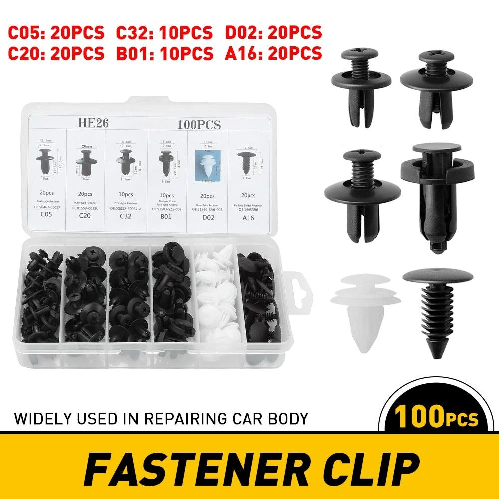 Accessories Trim Car Push Clip Pin Rivet Bumper Door Panel Retainer Fastener Kit 6B93BC-57