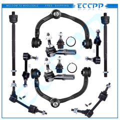 12pcs Front Control Arms Tie Rod Ends For Ford Expedition Lincoln Navigator 6B93BC-57