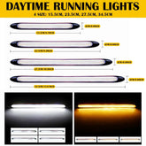 2x Sequential DRL LED Daytime Running Light Flowing Turn Signal Headlight Strip 6B93BC-57