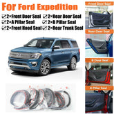 Rubber Seal Strips Weather Draft Wind Noise Reduction Kit For Ford Expedition