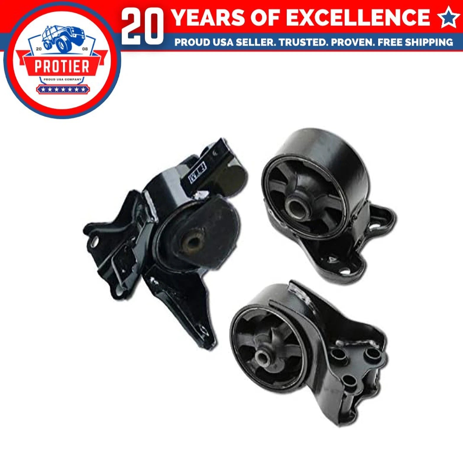 Fits 2001-2006 Hyundai Elantra 2.0L MANUAL Trans Motor & Trans Mount Set 3PCS : 6B93BC-57