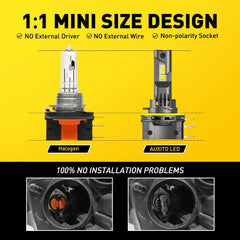 AUXITO H15 LED Headlight Headlamp Bulb Canbus Error Free High Beam DRL GF US EOA AUXITO