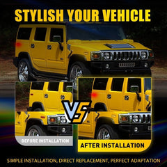 For 2003-2009 Hummer H2 Amber Red Front Rear LED Side Marker Light Sealed 4PCS A 6B93BC-57