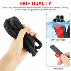 Universal Car Door Rubber Seal Weather Hollow Strip Weatherstrip 16FT 5M L-Shape 6B93BC-57