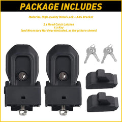 Hood Lock Latches Kit for Catch Jeep Wrangler JL Gladiator JT 2018-2024 With Key 6B93BC-57