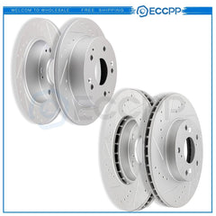 Front & Rear Slotted Brake Rotors Discs For 98 - 02 Honda Accord EX LX 3.0L 6B93BC-57