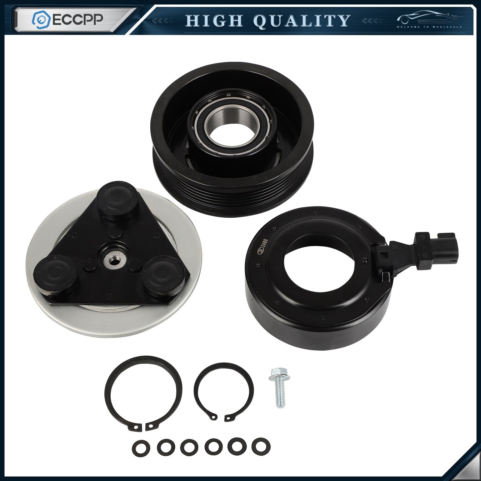 AC A/C Compressor Clutch Kits For Ford Escape Transit Connect 1.6L 2014-2016 6B93BC-57