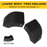 For 21 thru 23 F-150 LH/RH Side Stone Rock Guard Rear Trim Molding Kit US 6B93BC-57