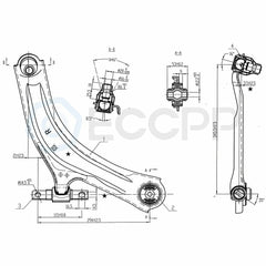 Front (2) Control Arm (2) Tie Rod Suspension For 2008-11 2012 2013 Nissan Rogue 6B93BC-57