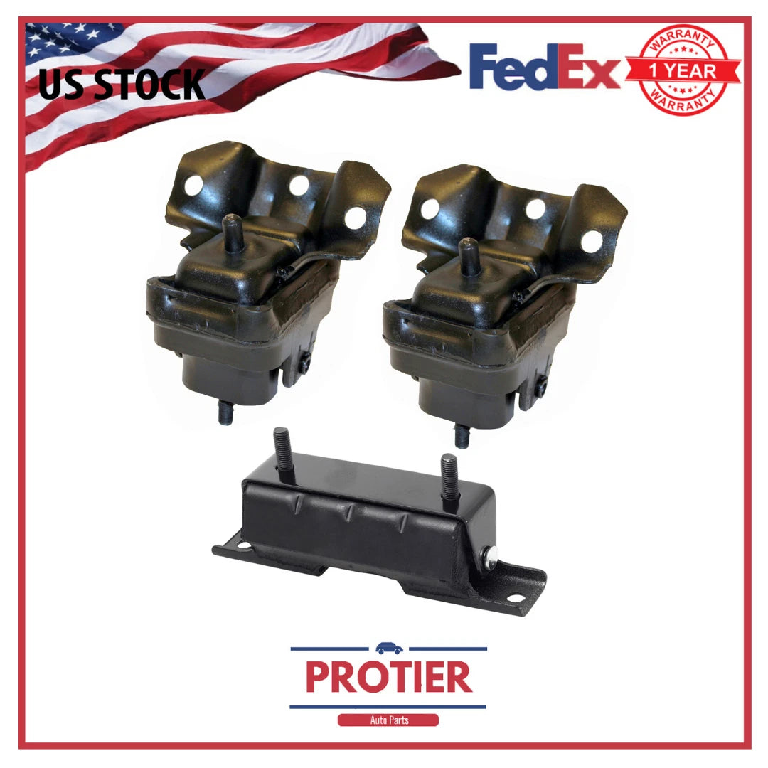 Engine & Trans Mount Set 3PCS for Chevrolet Tahoe Silverado Truck Suburban Ava 6B93BC-57