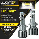 AUXITO LED Bulb H7 Headlights Hi Low Beam Conversion Kit 30000LM Canbus Y19 EOA AUXITO