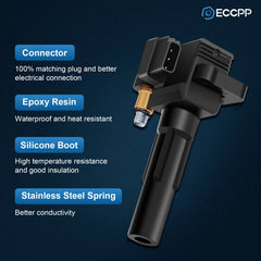 ECCPP 4 Ignition Coils For 2005-2009 Subaru Legacy Outback Impreza H4 2.5L 6B93BC-57