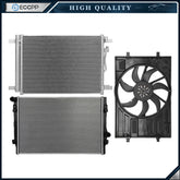 Electric Radiator Condenser Cooling Fan Kit For 2015 2016-2018 Volkswagen Golf 6B93BC-57