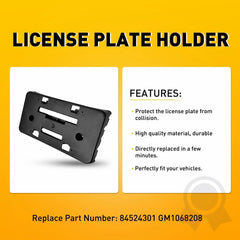 Front License Plate Frame Holder Bracket For 2019-2023 Chevrolet Malibu LS LT EA 6B93BC-57